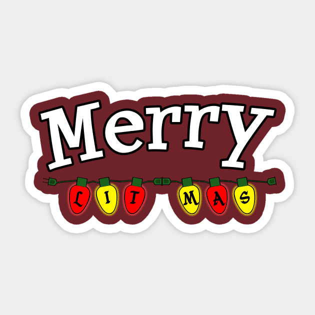 Merry LITMAS Sticker by Bubblin Brand